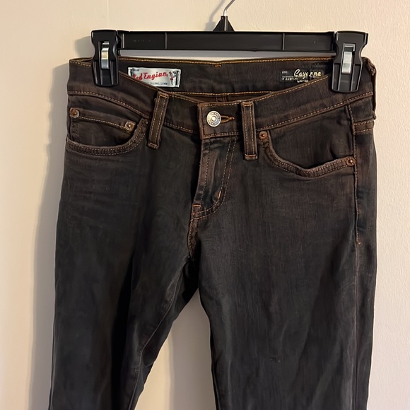 Red engine low rise skinny gunmetal jeans size 26 - Picture 2 of 9